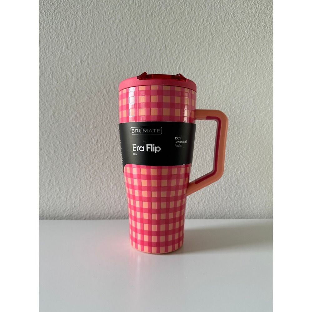 NEW BrüMate Era Flip 30 oz Tumbler – Peach Gingham (Target Exclusive Limited Ed)